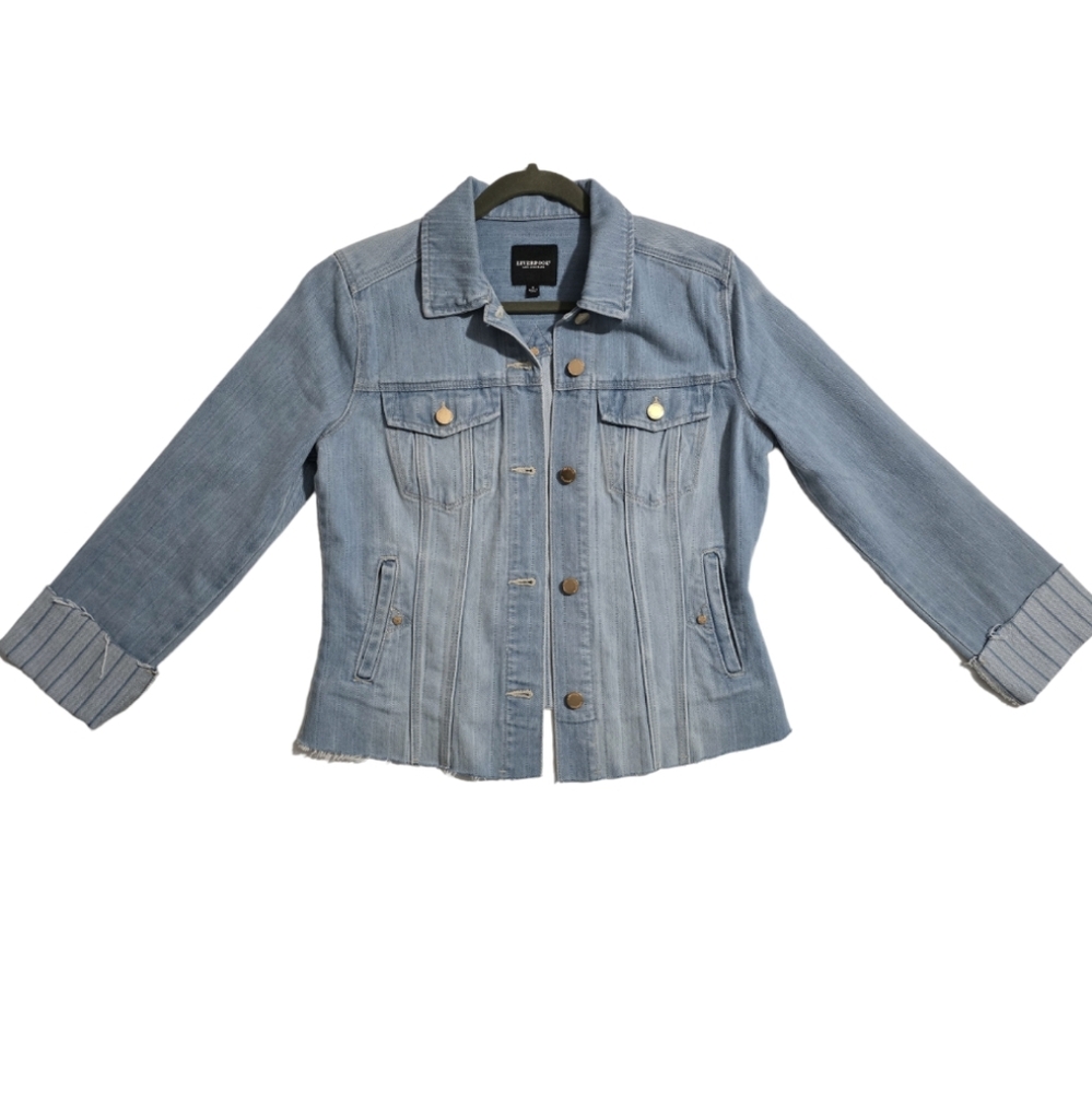 Women's Liverpool Frayed/Distressed Denim Jacket